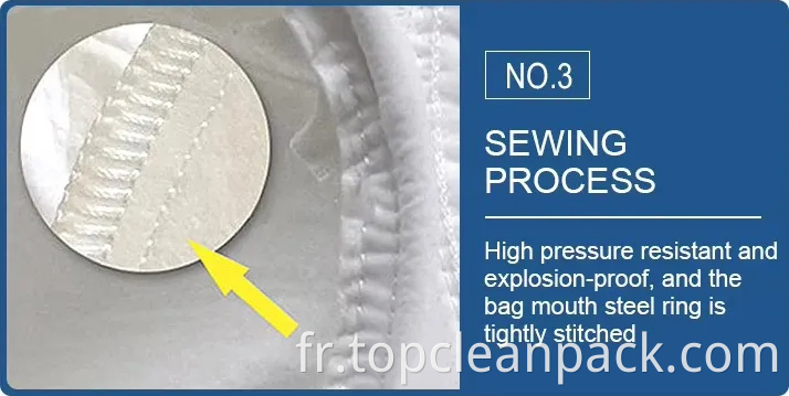 Sac de filtre PE à basse pression à haut débit largement applicable